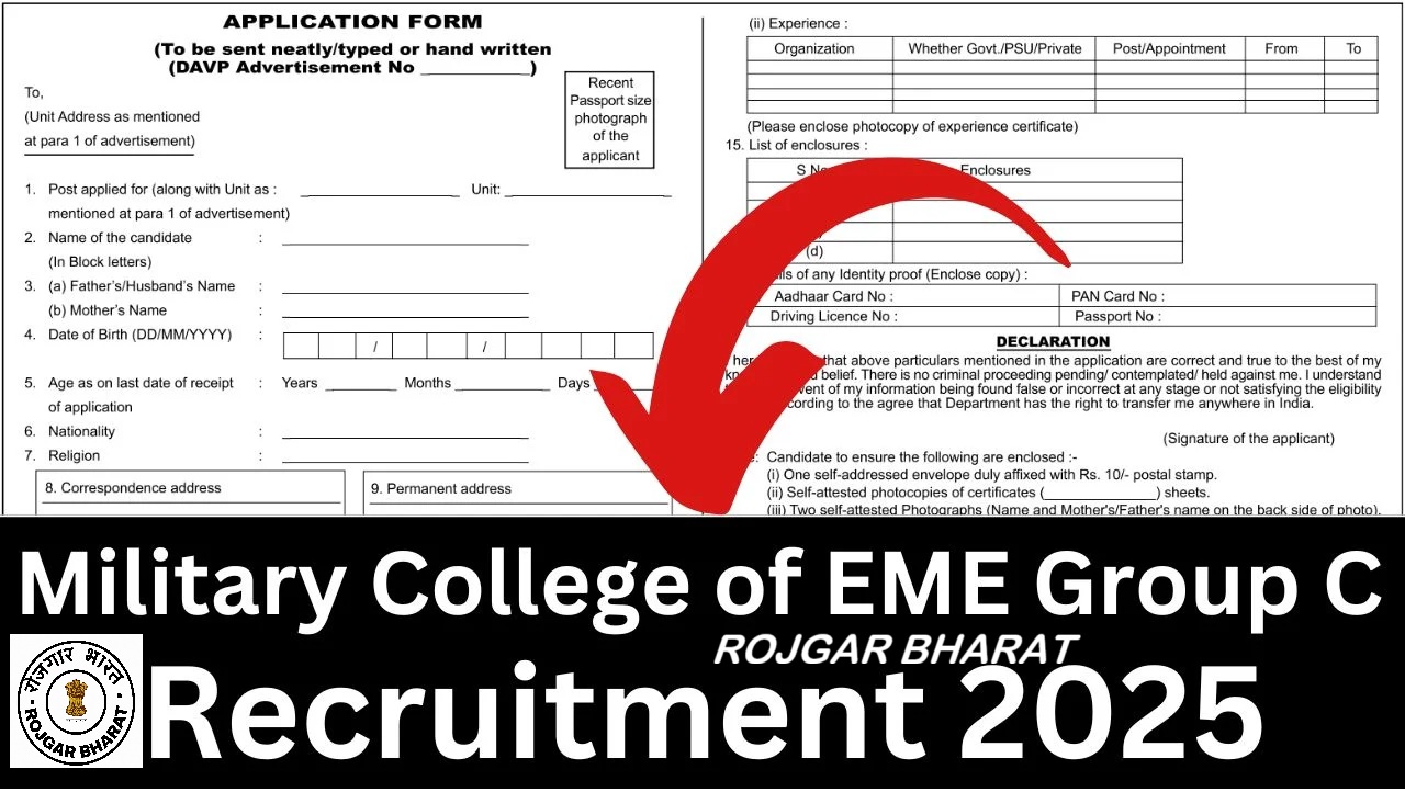 	
Army College MCEME Group C Recruitment 2025 Apply Offline 49 Post