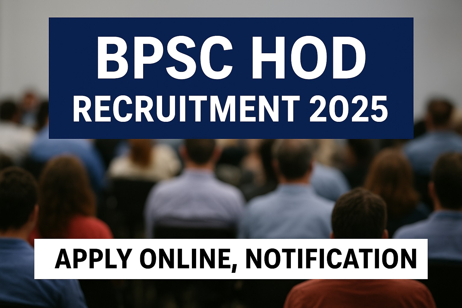 BPSC HOD Recruitment 2025 Apply Online, Notification