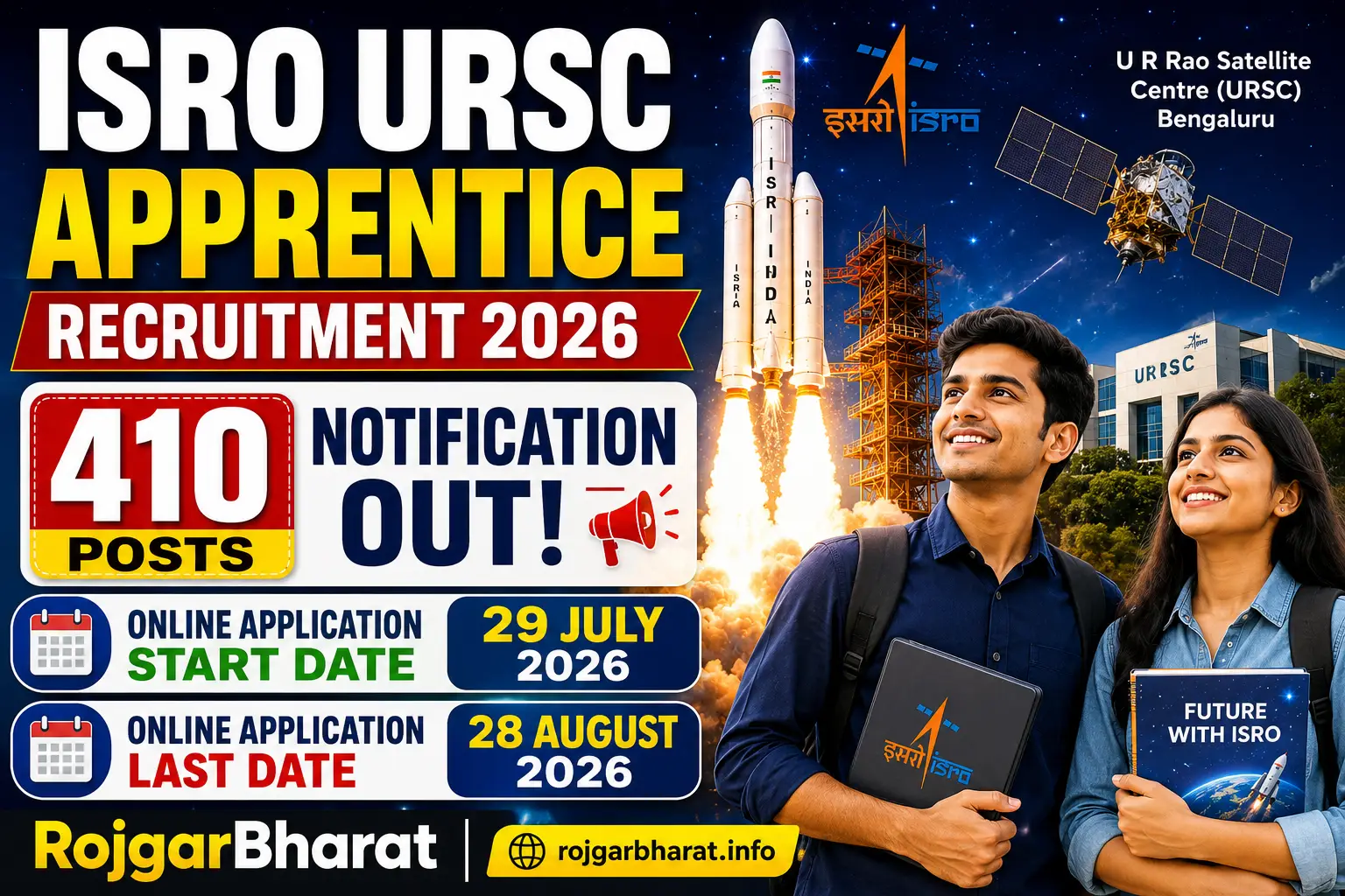 ISRO URSC Apprentice Recruitment 2026 Notification Out 410 Posts