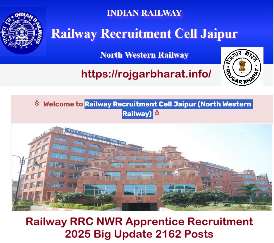 	
Railway RRC NWR Apprentice Recruitment 2025 Big Update 2162 Posts