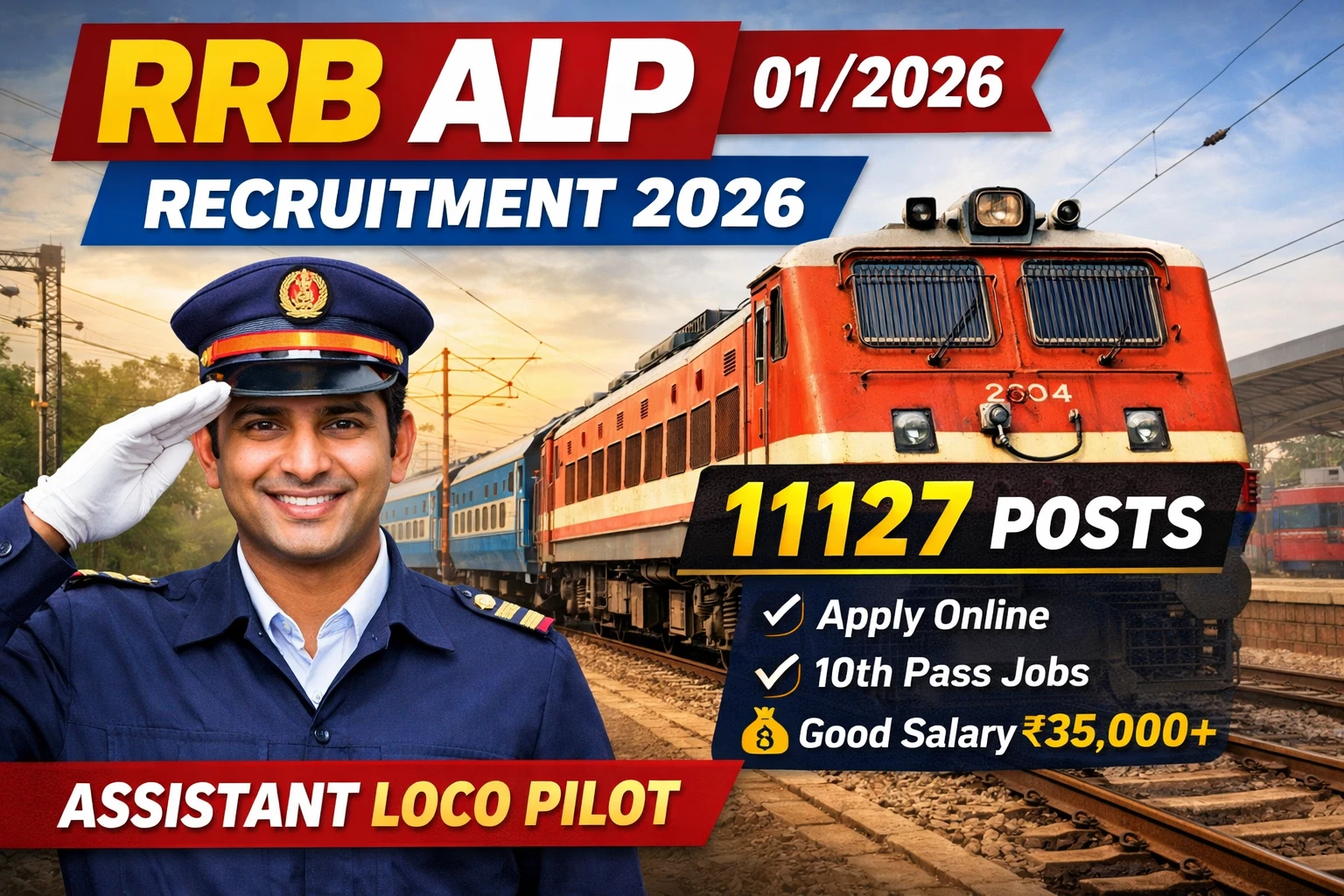 RRB ALP 01/2026 Recruitment 2026 Notification Out for 11127 Posts