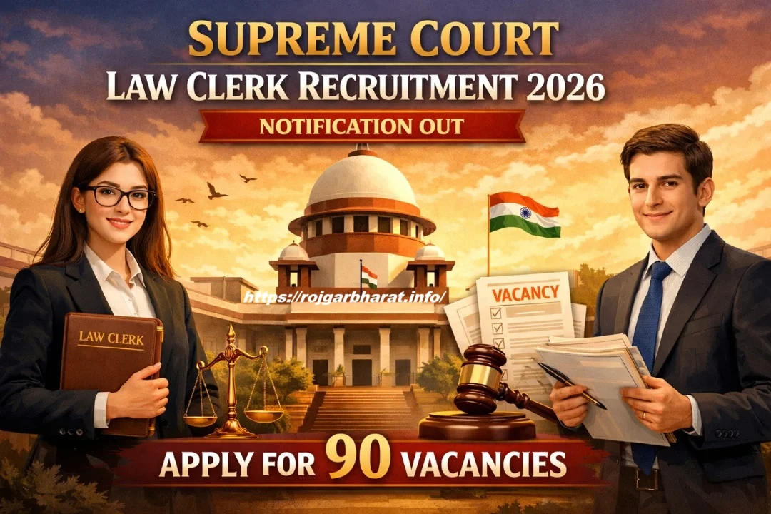 Supreme Court Law Clerk Recruitment 2026 Notification Out 90 Posts