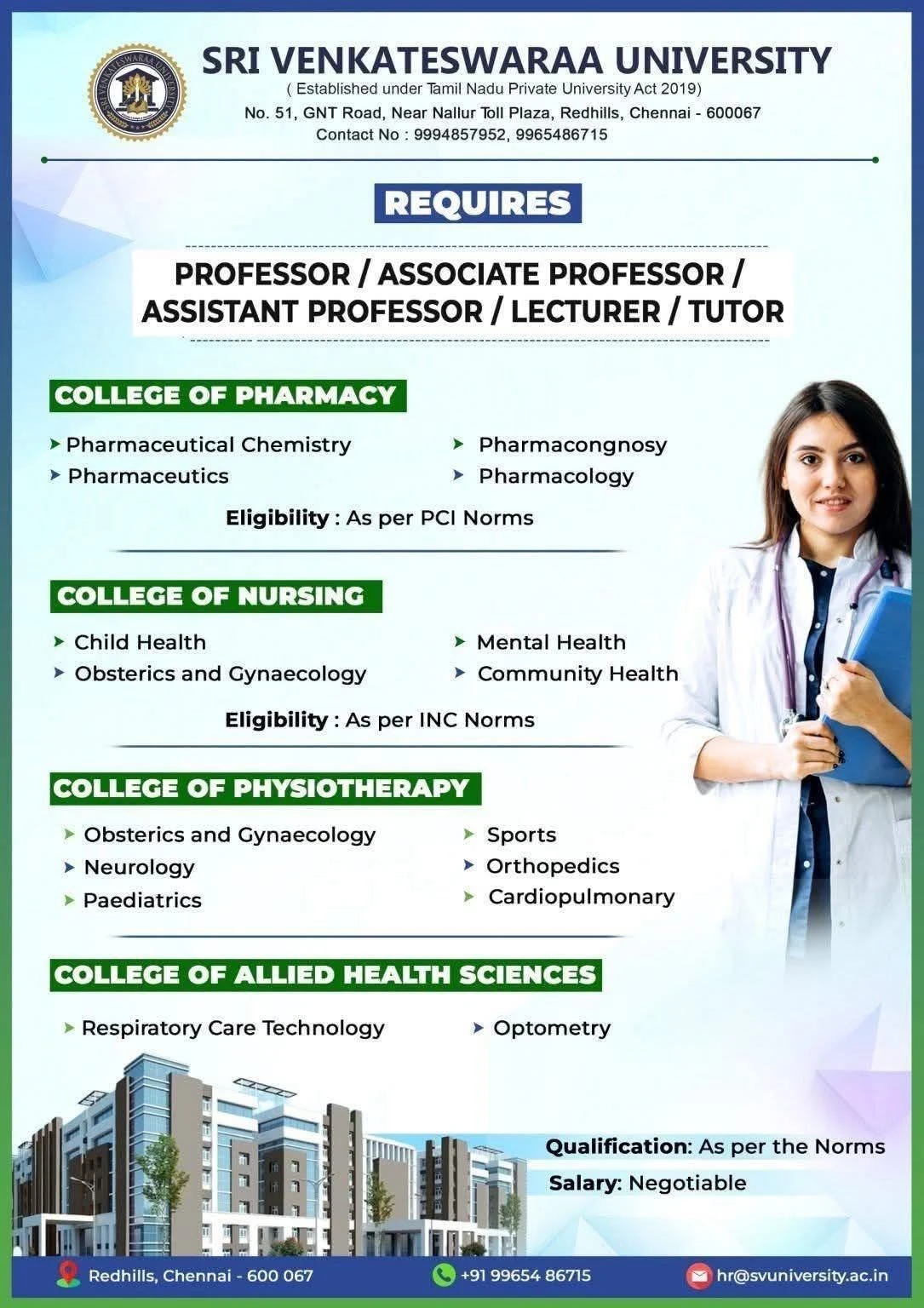 Sri Venkateswara University (SVU) Professor Recruitment 2026